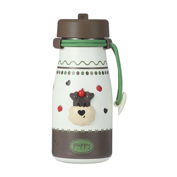 Шише за млеко од не'рѓосувачки челик со слама